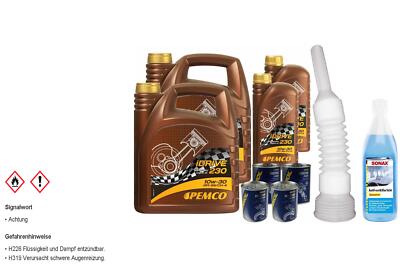 10L PEMCO iDRIVE 230 10W-30 Motoröl API SN/CH-4 ACEA A3/B3 inkl Additiv Schlauch