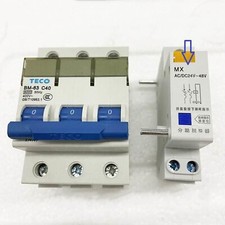 1PS New For TECO BM-63 C40 3P MXAC/DC24V-48V circuit breaker Free Shipping