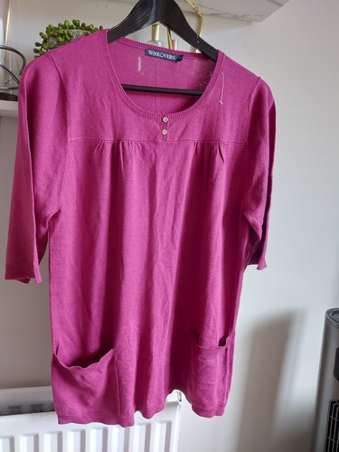 Woolovers Ladies Pink Tunic UK 12