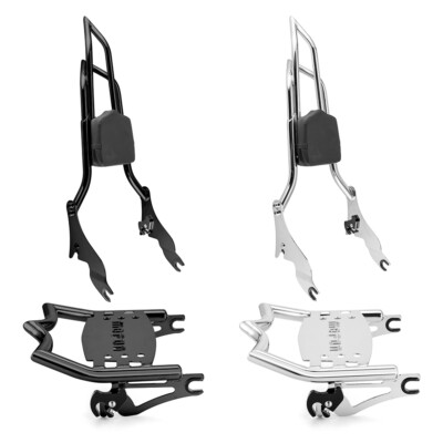 28'' Height Backrest Sissy Bar / Rack For Harley Street Glide Road King 2009-2026