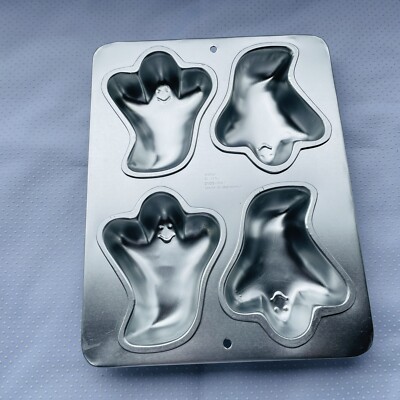 Wilton Halloween Ghost Cakelet Baking Pan Four Molds #2105-947 Vintage 1992 
