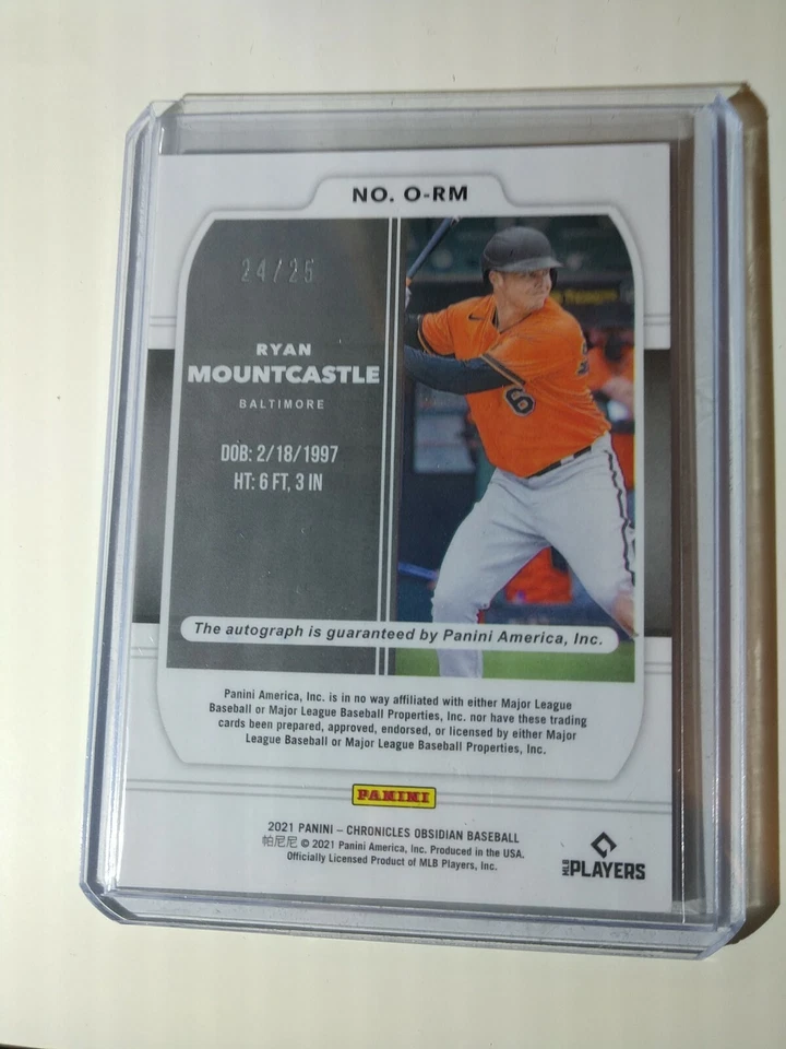 2021 Panini Chronicles /25 Obsidian Red Ryan Mountcastle RC Auto  - Image 2 of 2