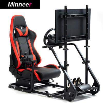 Minneer Square Tube Racing Sim Cockpit Fit für Logitech G923 G29 MOZA R9 R12