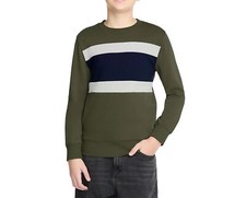 Gap Kids Boys Crew Sweatshirt Size XL 14/16 Green Stripe