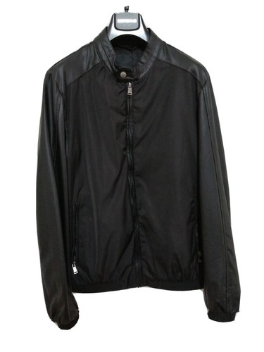 GIUBBOTTO UOMO SORBINO LEGGERO TAGLIA S NERO ECOPELLE E TESSUTO | eBay