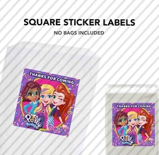 12 Polly Pocket 2.5 Sticker Label Bag Treat Box Birthday Party Favor Toy Girls 