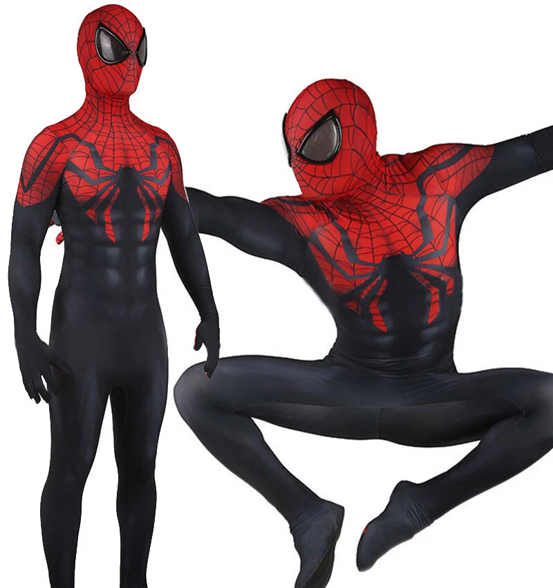 Macacão fantasia cosplay Ultimate Spiderman Zentai Halloween presente adulto - Imagem 3 de 4