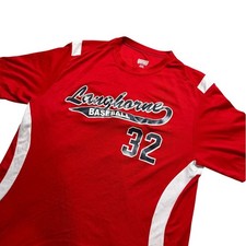 Augusta Sportswear Langhorne Baseball Jersey T-Shirt Mens Size Medium Red 32