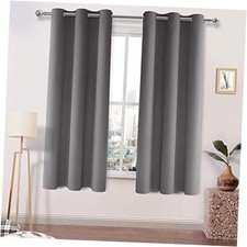 Blackout Curtains for Bedroom Curtains 63 Inch 42"W x 63"L Pack of 2 Grey