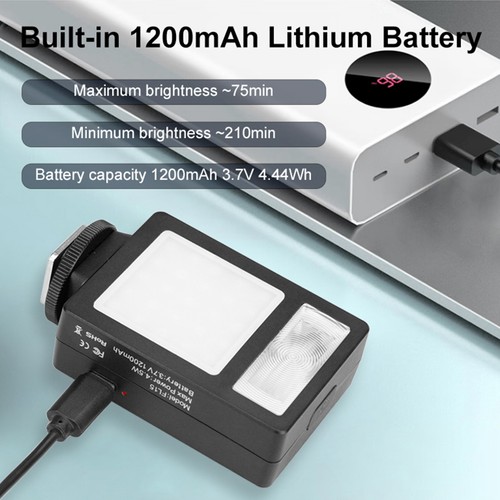 Small Camera Flashlight Shooting Fill Light With 5 Brightness Levels GN10 2 HEN - Picture 3 of 23