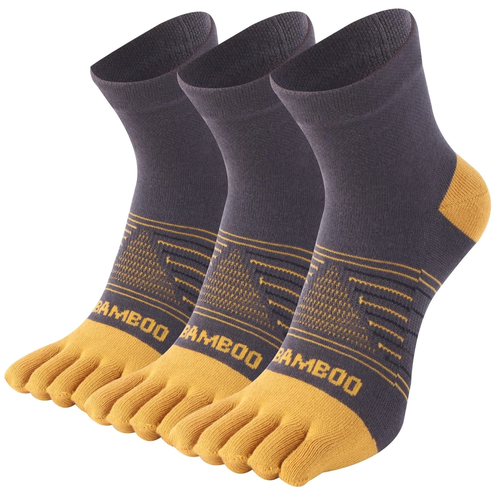 SPST Toe Socks for Men and Women, Bamboo Viscose Five Finger Ankle Socks, Ath...
