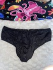Victoria's Secret Very Sexy Cheeky Panties L Black Solid Nylon Stretch Strap — photo 6