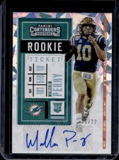 2020 Panini Contenders Malcolm Perry RC Cracked Ice Auto Rookie Ticket #/22