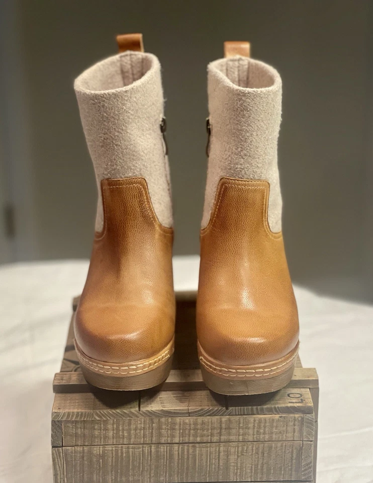 Botas cortas de mujer Antelope Sato de lana y cuero marrón talla 5,5-6 (EU 36) USADAS EN EXCELENTE ESTADO Foto 2 de 4