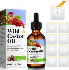 Castor Oil Patches 30Pcs, 60Ml Castor Oil Pack Wrap for Belly Button Patch, Orga