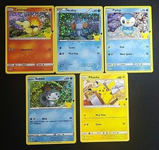 Pokemon 2021 McDonald's 25th Anniversary Holo Lot 5 Pikachu 10/25 NM