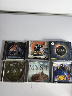 ZORK NEMESIS, Home world, Battlefield 1942, Myst, Swat3, Ground Control Pc Lot
