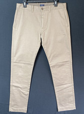 NWT 98 J. Crew Flex Light Brown Slim Fit Cotton Blend Casual Pants Mens 32x32