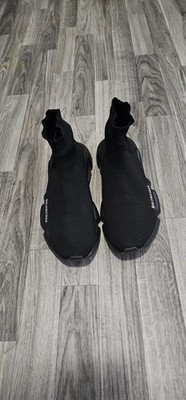 Balenciaga Black Solid High Top Sneaker Men's Athletic Shoes Sock Style