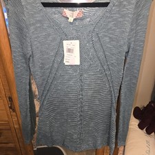 Hippie Pink Rose Boho Chic Crochet Swimsuit Cover Seafoam Beachwear NWT