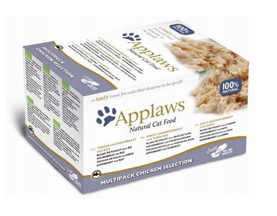 APPLAWS Cat Multipack Chicken Selection Katzenfutternäpfe 8 x 60g