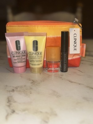 Clinique Makeup Set: Foaming Cleanser, Moisturizing Lotion, Lip Balm, Mascara,  