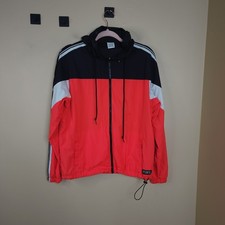 PINK Victoria's Secret Anorak Windbreaker Hoodie Full Zip Jacket in Neon XS/S