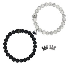 King and Queen Couples Bracelet His  Her Heart Matching Bracelets for Men Women