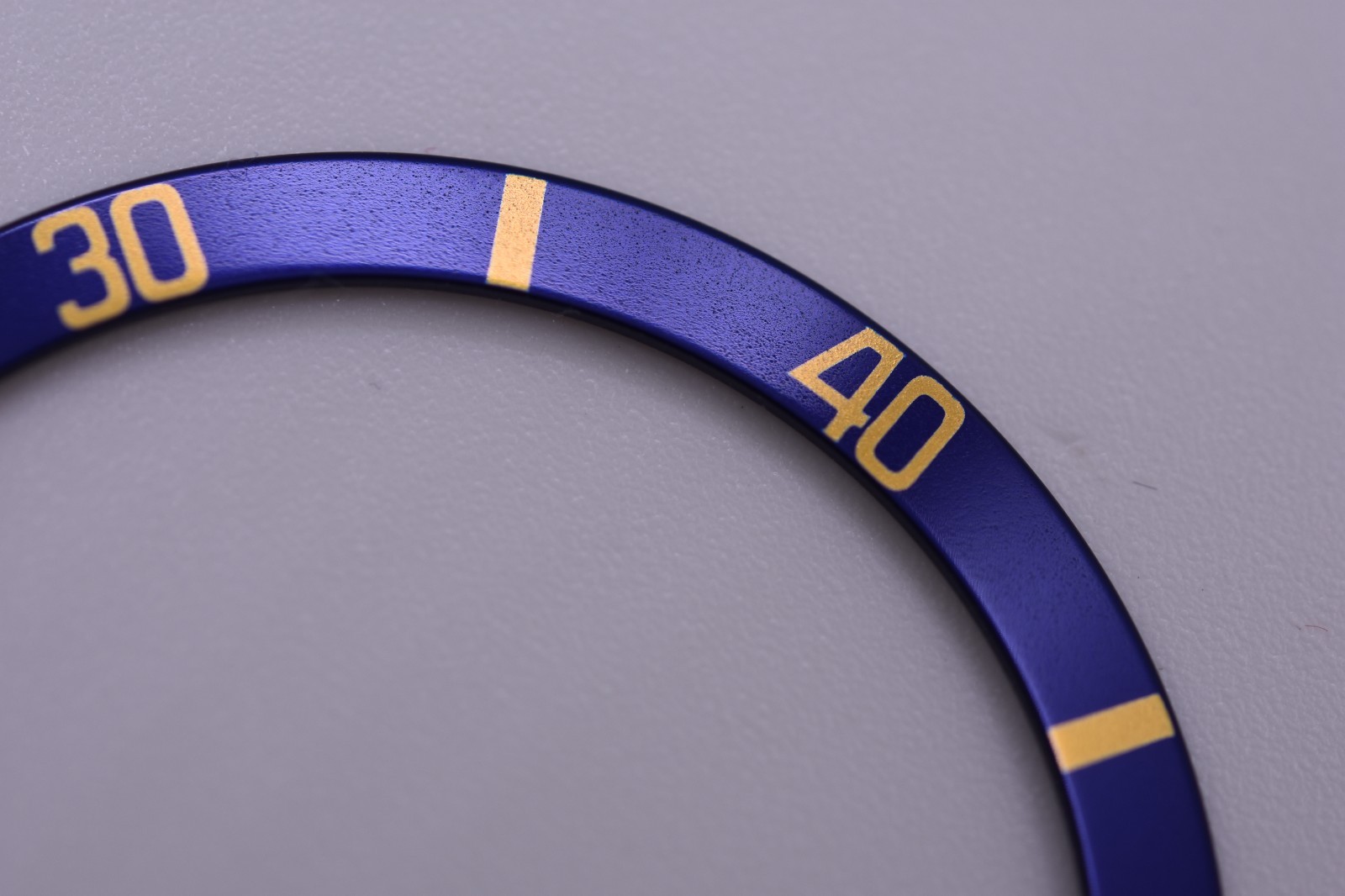 Vintage Rolex Submariner 1680 18K Gold Bezel Insert Blue Luminova NOS Genuine image 9