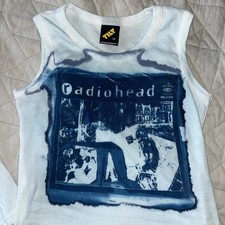 Radiohead Womens Tank Top Indie Rock Band Gra...