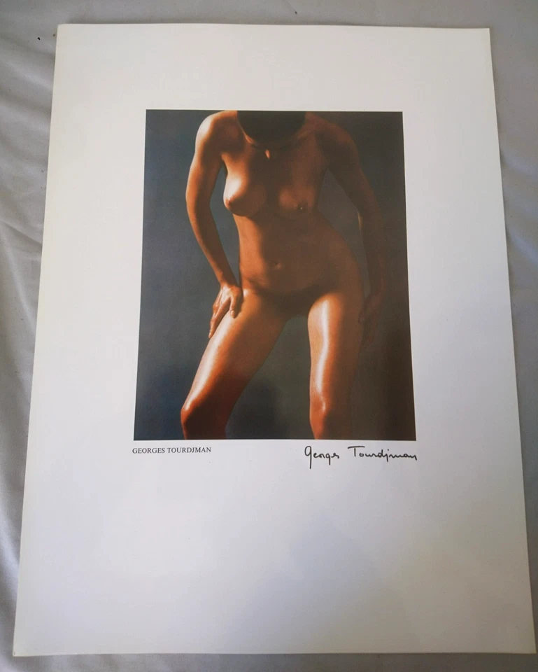 ANCIENNE GRANDE PHOTO FEMME NUE ARGENTIQUE ARTISTIQUE signé: GEORGES TOURDJMAN - Photo 2/4