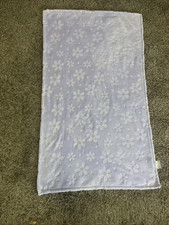 Little Miracles Light Purple Daisy Embossed Baby Crib Blanket 27.5 x 46.5