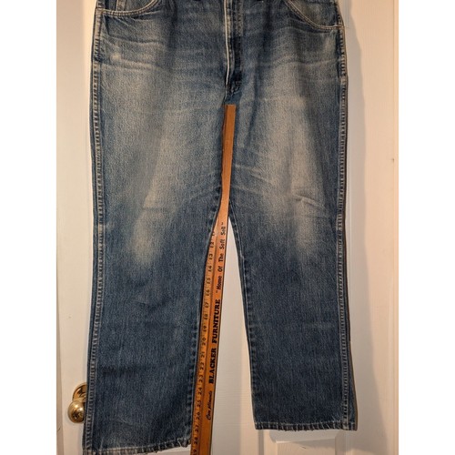 Saddle King Jeans Mens 36x28 Blue Vintage 5 Pocket Made in USA Inseam 100 Cotton - Picture 7 of 13