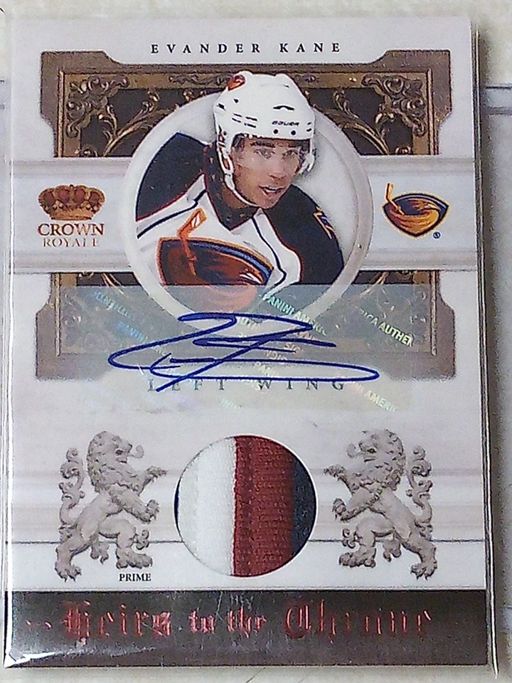 1 of 10 Evander Kane Autographed Swatch Jersey Card Serial # 1/10 Crown Royal - Image 2 of 4