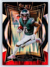 2024 Panini Select #51 DeVonta Smith Black & Red Prizm Shock
