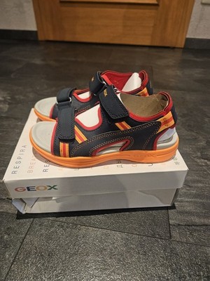 Geox J Vaniett Jungen Sandalen In Blau Orange Gr.34
