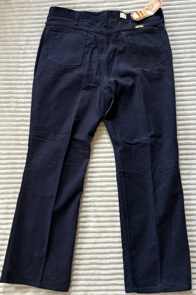 Vintage NWT Wrangler Corduroy Pants Mens Sz 38x30 Blue Made in USA Deadstock - Image 4 of 4