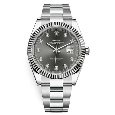 Rolex Datejust 126334-0005 Slate Diamond Oyster 41mm Stainless Steel 2021