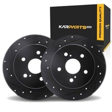 For Ford Mustang 1994-2004 Rotor Set Black Drilled And Slotted
