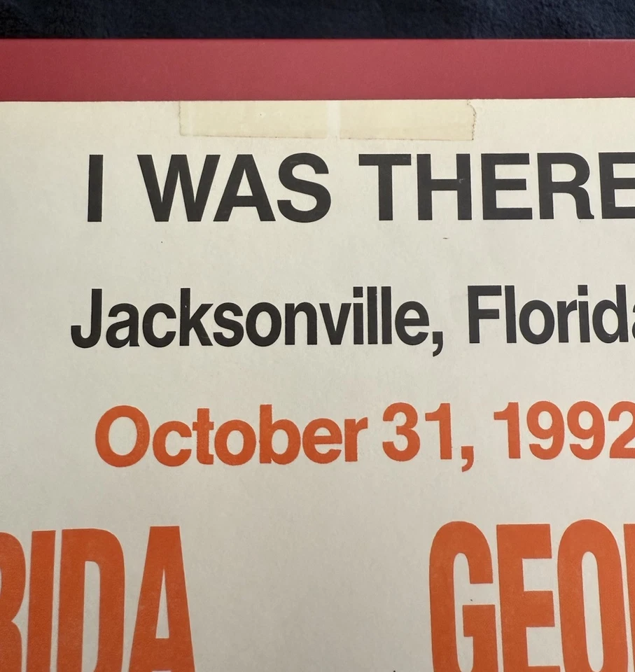 Florida Gators Very Rare 1992 Florida Vs Georgia I Was There Poster None Other ! - Image 3 of 4
