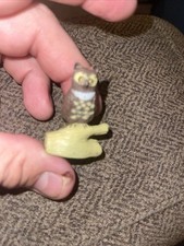 Great Horned Owl Brown w Orange Mini Toy Figure