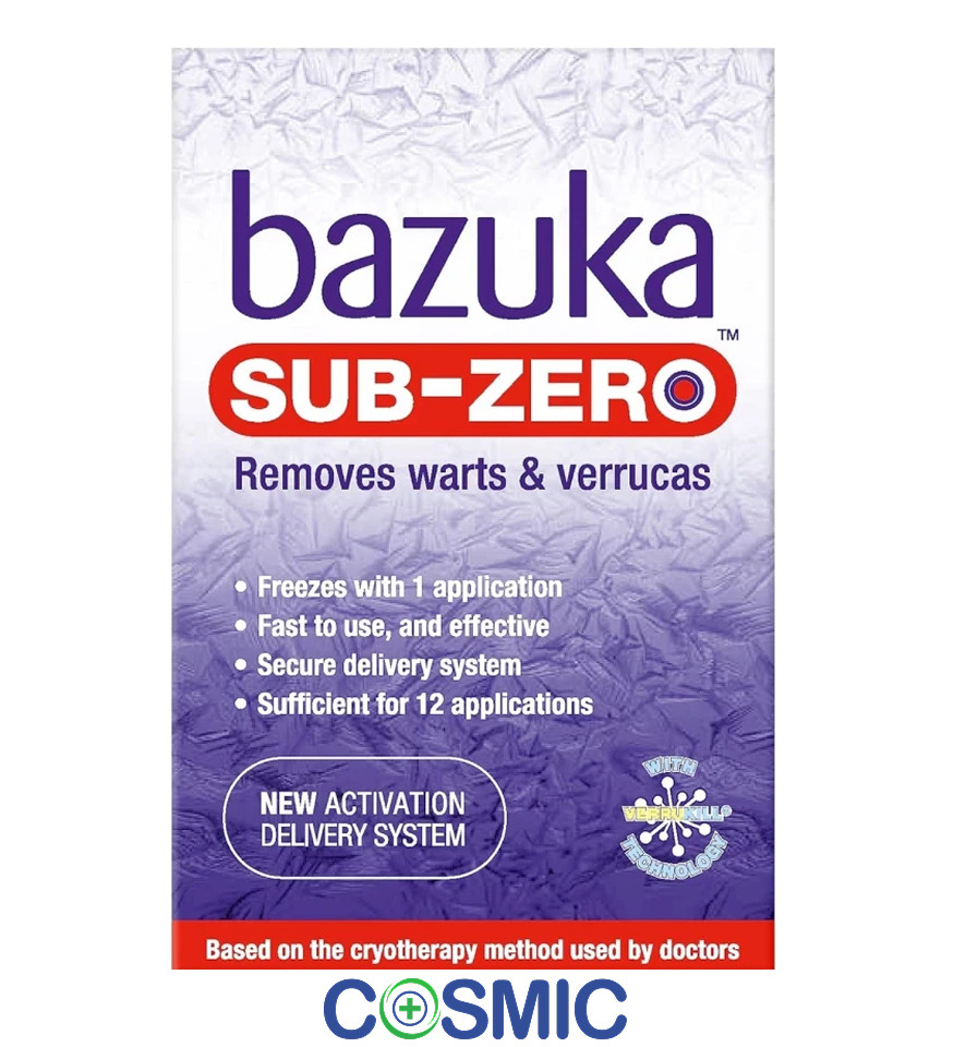 Bazuka Sub-Zero Freezing Device 50ml Packaging for Removal of Warts & Verrucas