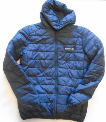 Ellesse wattierte wattierte Wendejacke marineblau weinrot Herren S Small kostenloser Versand UK + P