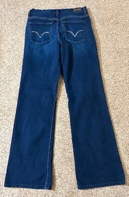 Levi's Dark 512 Slimming Bootcut Jeans with Studded Pockets, Ladies Size 10M