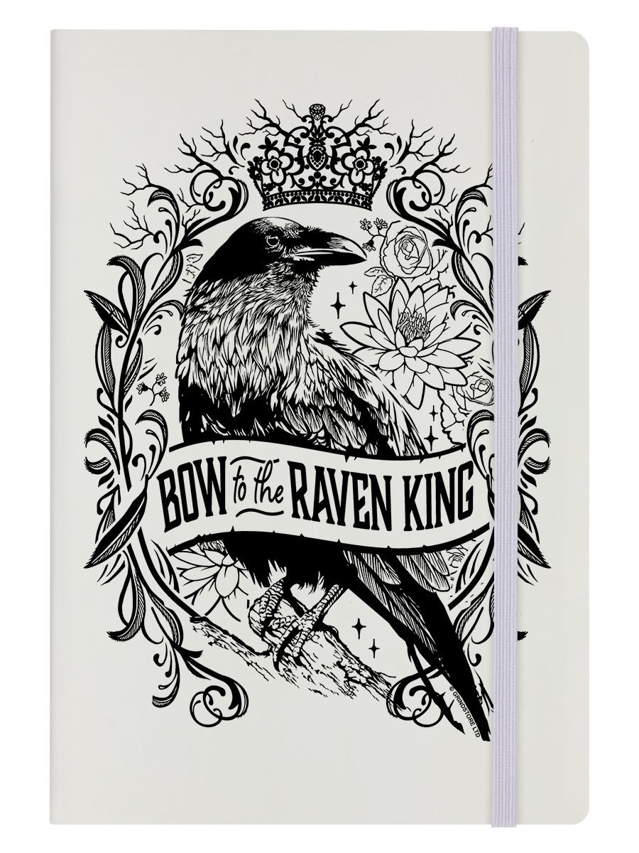 Bow To The Raven King Cream A5 Hard Cover Notebook