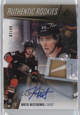 2023 Upper Deck SP Game Used Premium Materials 7/49 Nikita Nesterenko Auto 1m72