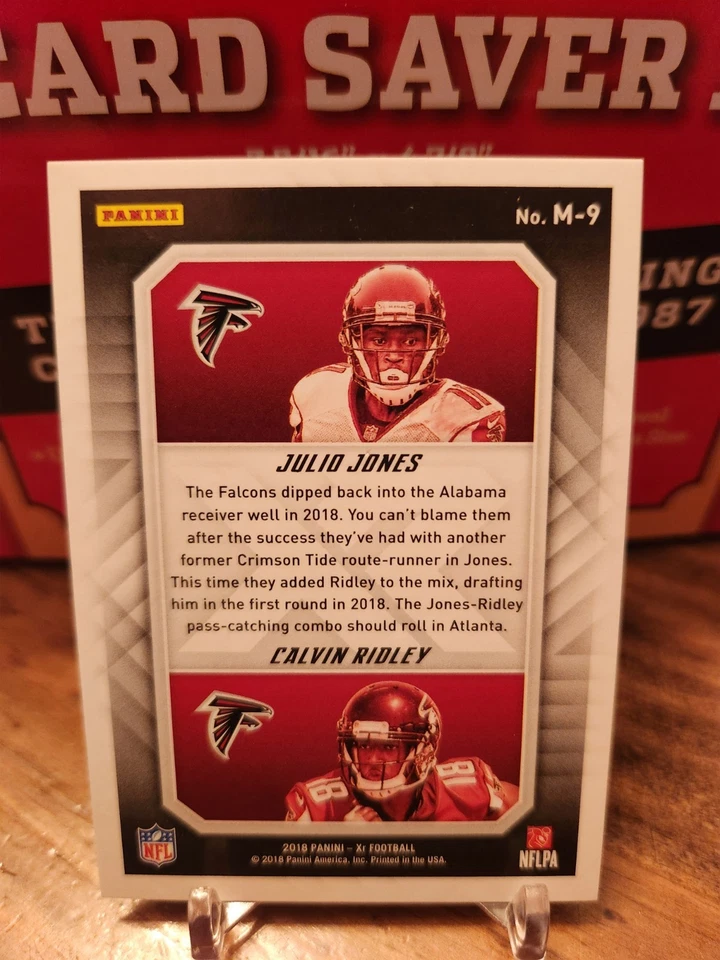 2018 XR Football - Julio Jones Calvin Ridley Mirrored Blue /25 Falcons - Image 2 of 2