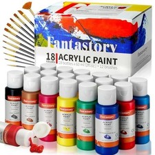 fantastory Acrylic Paint Set, 18 x 60 ml with 12 3.33 (Pack of 18), 1 