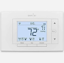 Sensi ST55 Wi Fi Programmable Smart Thermostat w/ App Control, White