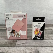 Canon IVY2 Mini Photo Printer Bundle With 60 Sheets Blush Pink Rose IVY 2